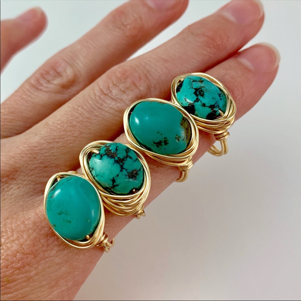 Nwt Katy Ginger Designs Turquoise Ring